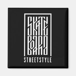 Aimant Style de rue en skateboard - Skateboardeur et skat
