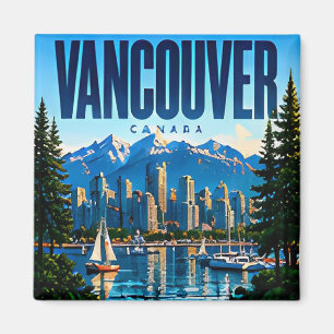 Aimant 🏔 Style de ville côtière moderne de Vancouver 🏔