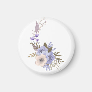 Aimant Style floral de boutique violet
