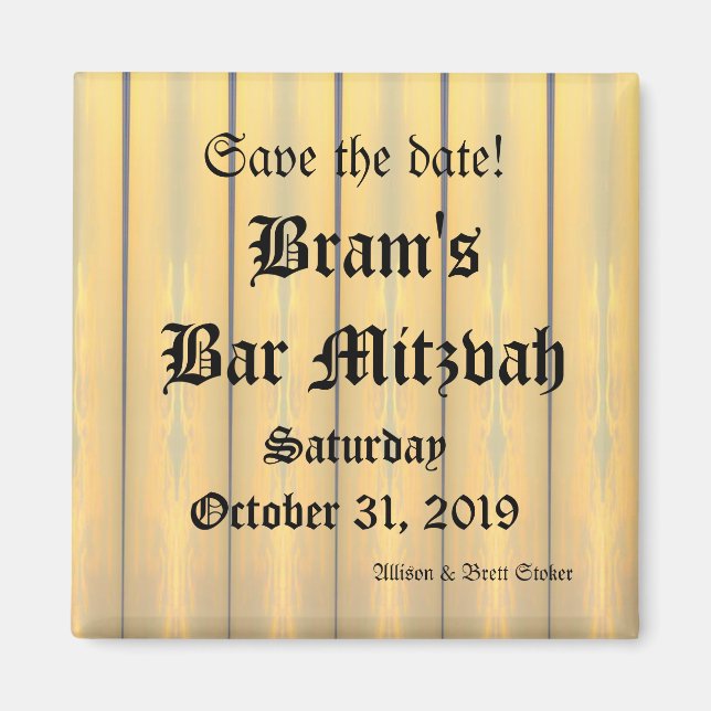 Aimant Style gothique Ikat Enregistrer l'aimant de date (Devant)