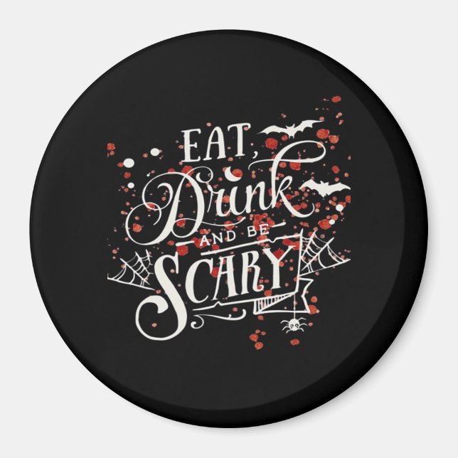 Aimant Style Graphique d'Halloween Sauvage Effrayant (Devant)