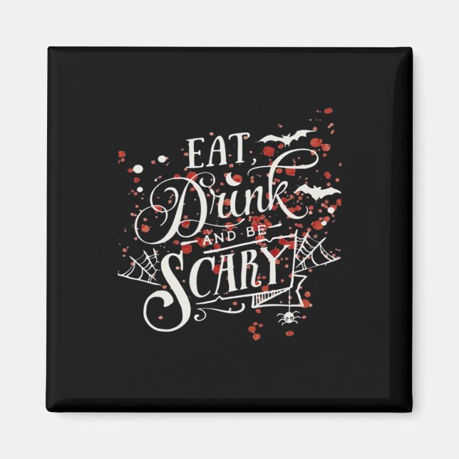 Aimant Style graphique effrayant d'Halloween sauvage (Devant)