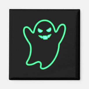 Aimant Style néon Dessin de dessin fantôme Halloween Tee