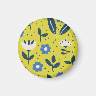 Aimant Style scandinave, motif sans couture fleurie.