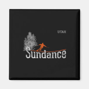 Aimant Style Sundance des années 1980 Utah Ski Vintage