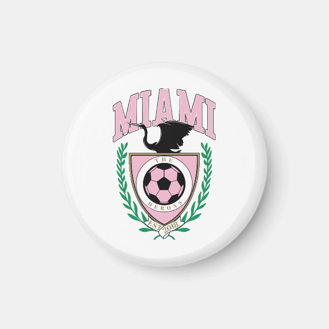 Aimant Style Varsity de football de Miami (Devant)
