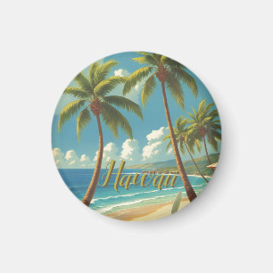 Aimant Style Vintage Hawaïen Voyage Aloha Depuis Hawaï