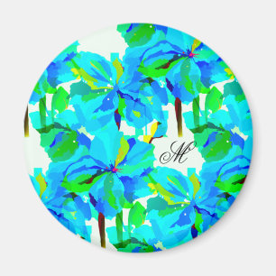 Aimant Sublime Himalaya Poppy Aqua Green Floral