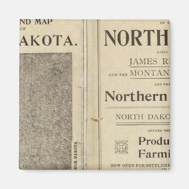 Aimant Subvention foncière du Dakota du Nord (Devant)