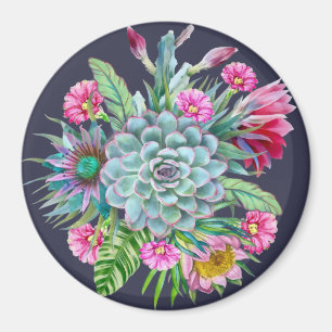 Aimant Succulent jardin tropical