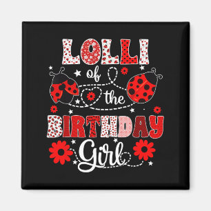 Aimant Sucette de la fille d'anniversaire - coccinelle de