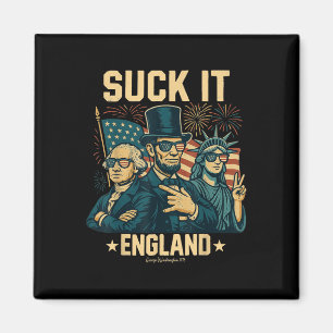 Aimant Suck It England Funny George Washington 1776 États