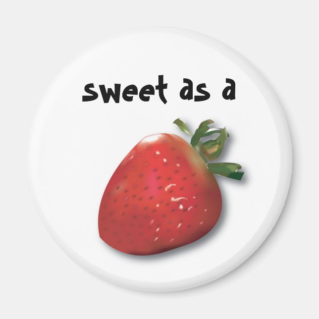 Aimant Sucré comme fraise (Devant)