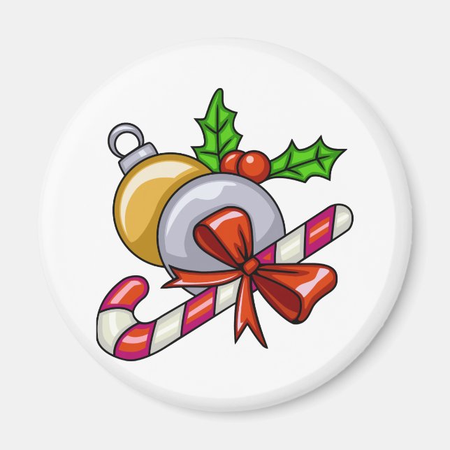 Aimant Sucre de canne de Noël (Devant)