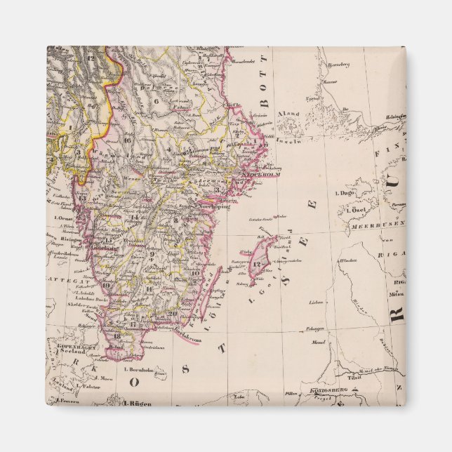 Aimant Suède du Sud et Norvège (Devant)