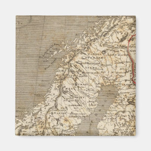 Aimant Suède, Norvège Carte par Arrowsmith