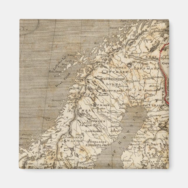 Aimant Suède, Norvège Carte par Arrowsmith (Devant)