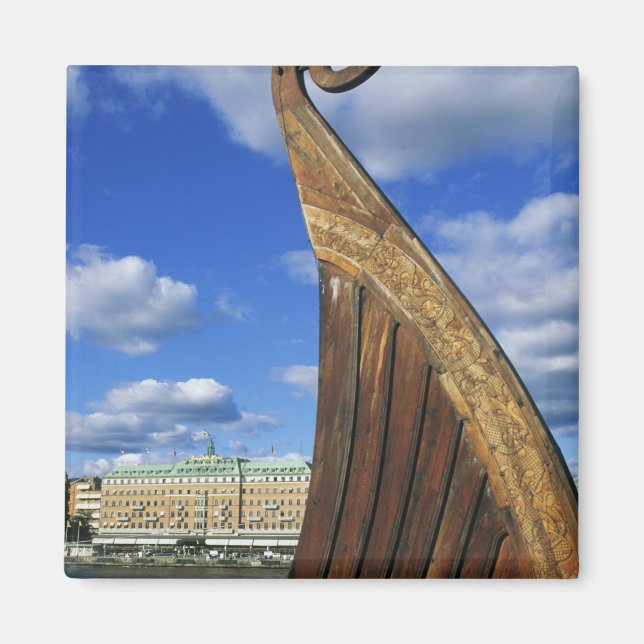 Aimant Suède, Stockholm, port, depuis Gamla Stan, (Devant)