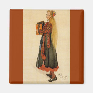 Aimant Suédoise Jouer Accordion