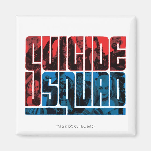Aimant Suicide Squad | et logo bleu (Devant)