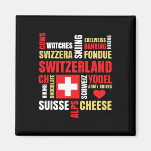 Aimant Suisse Alpes Vaches Fondue Fromage Ski Suisse L