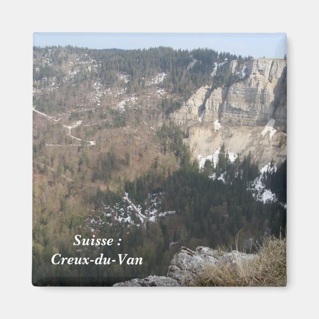 Aimant Suisse : Creux-du-Van - (Devant)