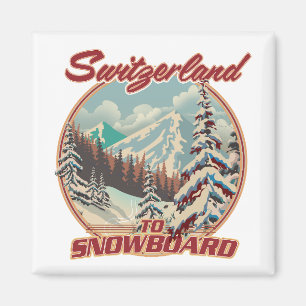 Aimant Suisse pour faire du snowboard
