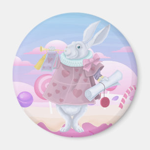 Aimant Suivez Le Lapin Blanc