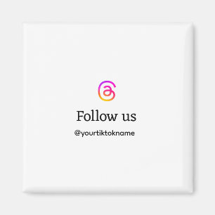 Aimant suivre nous fil username médias sociaux ajouter QR