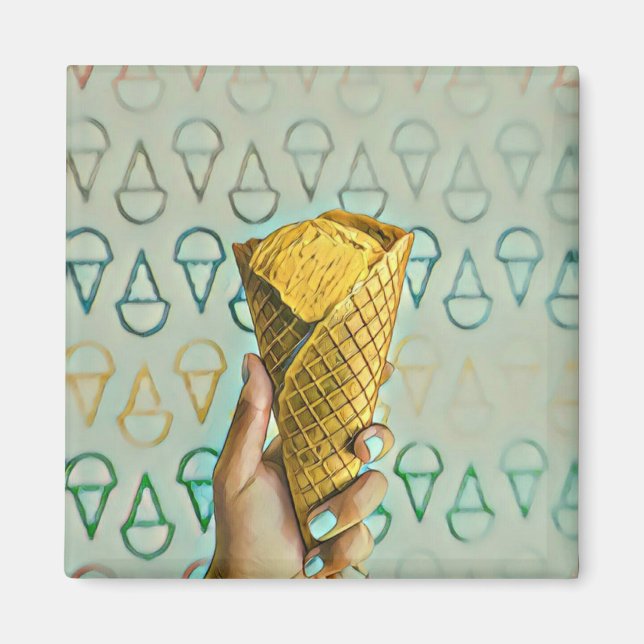 Aimant Summer ice cream lovers (Devant)