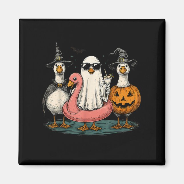Aimant Summerween Goose Boo Ghost Citrouille Halloween Su (Devant)