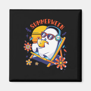 Aimant Summerween mignon Fantôme d'été Éffrayant Hallowee