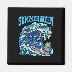 Aimant Summerween Skeleton Surf Grim Reaper Plage Éffraya