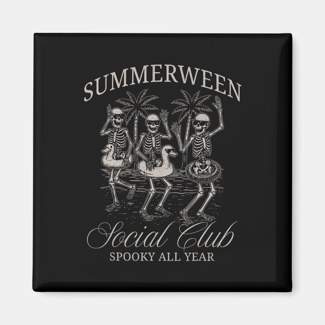 Aimant Summerween Social Club Skeleton Danser Summer Hal (Devant)