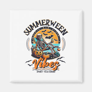 Aimant Summerween Squelette Éffrayante année ronde Hallo