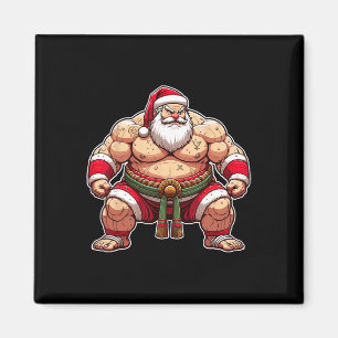 Aimant Sumo Père Noël Japonais Wrestler Japon Cool Noël