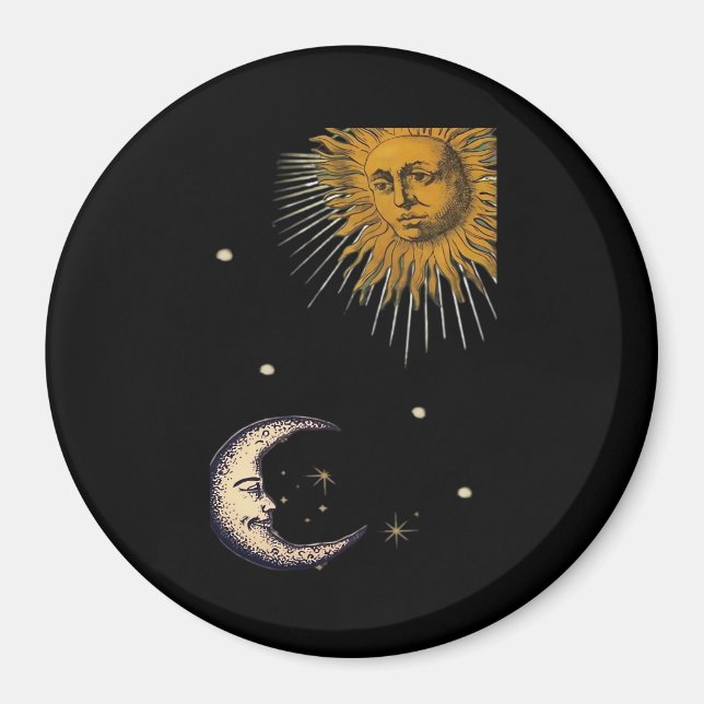 Aimant Sun And Moon 90s Whimsigoth Design (Devant)