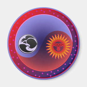 Aimant Sun et lune dans l'équilibre