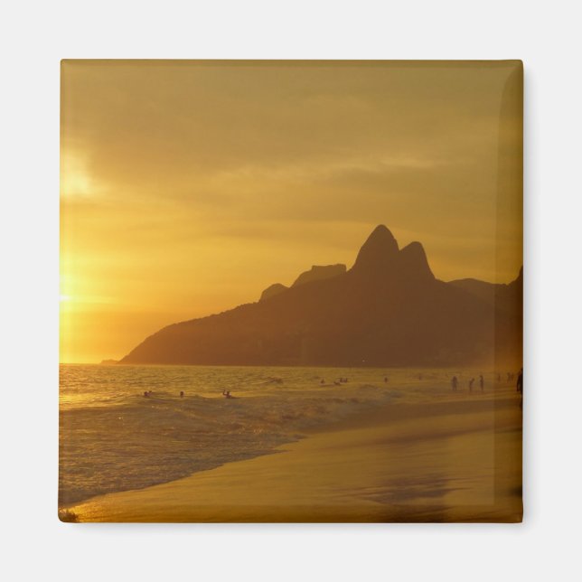 Aimant Sun Set à Ipanema Beach Brésil (Devant)