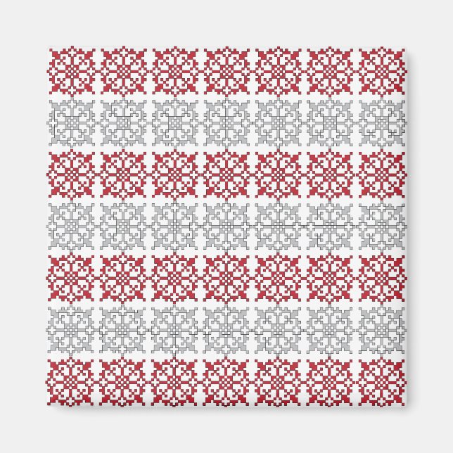 Aimant SUN traditionnel letton motif géométrique I (Devant)