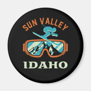 Aimant Sun Valley Idaho Retro Ski Snowboard