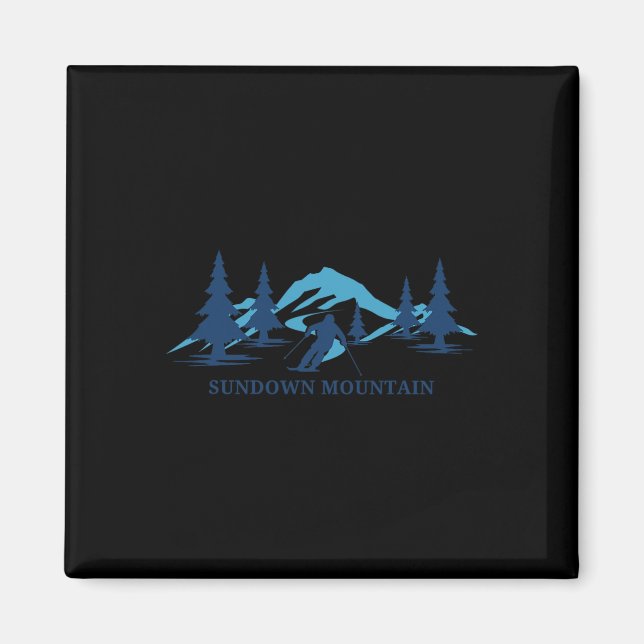 Aimant Sundown Mountain Iowa Station de ski Ski Station (Devant)