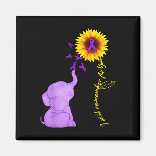 Aimant Sunflower Alzheimer Awareness Je Me Souviendrai De