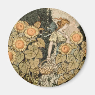 Aimant Sunflower Art Nouveau Jardin Grasset Femme