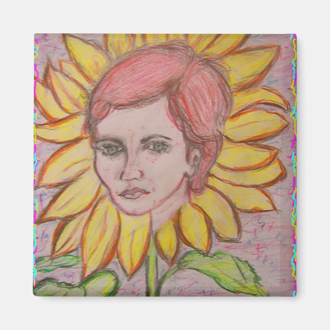 Aimant Sunflower Girl (Devant)