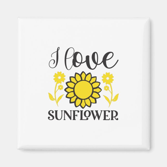 Aimant Sunflower Lover | I Love Sunflower (Devant)