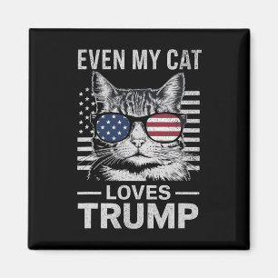 Aimant Sungles Drapeau Usa Même Mon Chat aime Trump