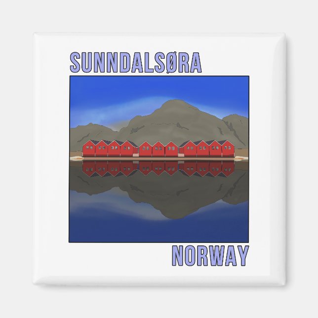 Aimant Sunndalsora Norvège Scandinave (Devant)