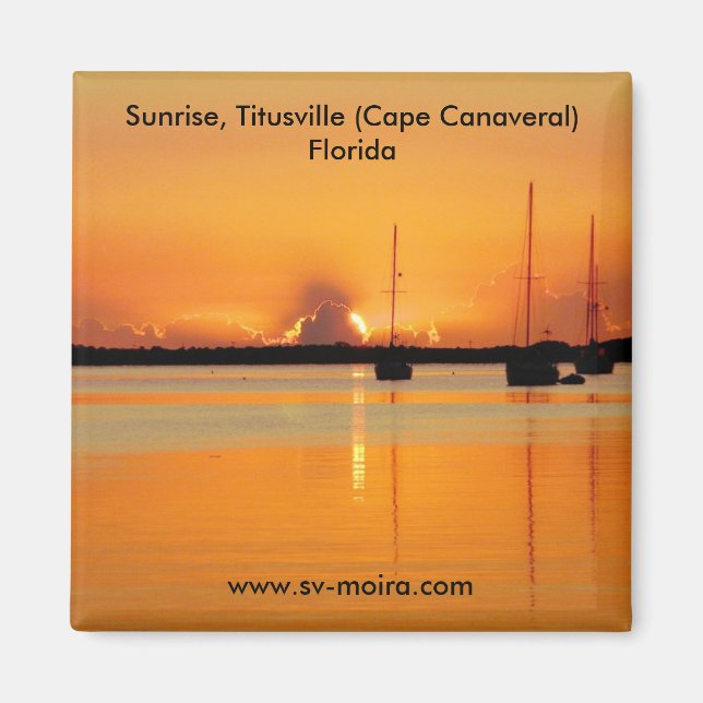 Aimant Sunrise, Titusville (Cap Canaveral) Floride (Devant)