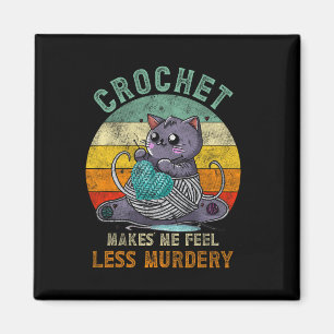 Aimant Sunset Crochet Chat Maman me fait sentir moins meu